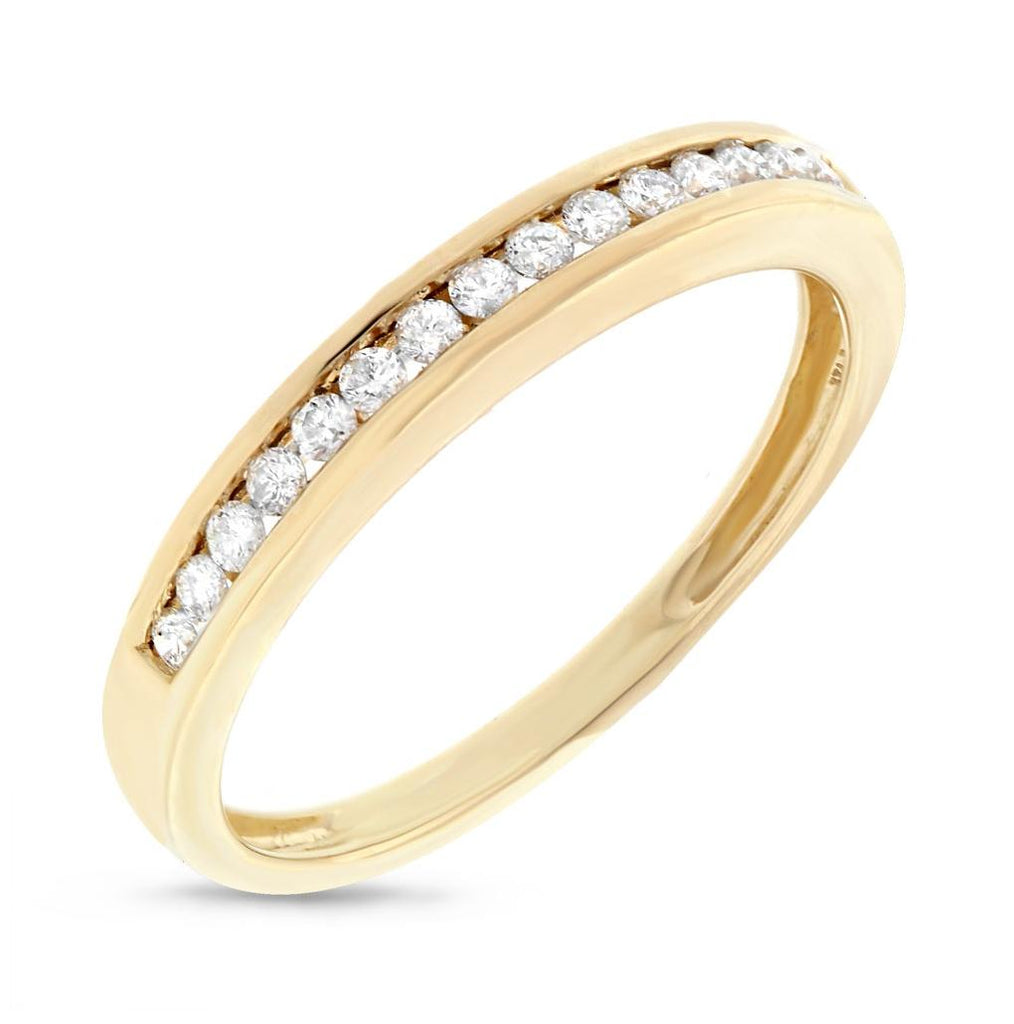 0.20 Ctw 14k Yellow Gold Diamond Womens Band