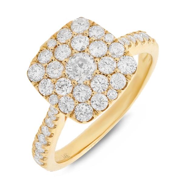 1.35 Ctw 14k Yellow Gold Diamond Womens Ring