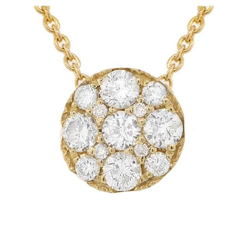 0.30 Ctw 14k Yellow Gold Diamond Necklace