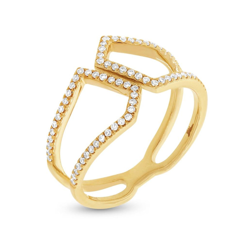 0.24 Ctw 14k Yellow Gold Diamond Womens Ring