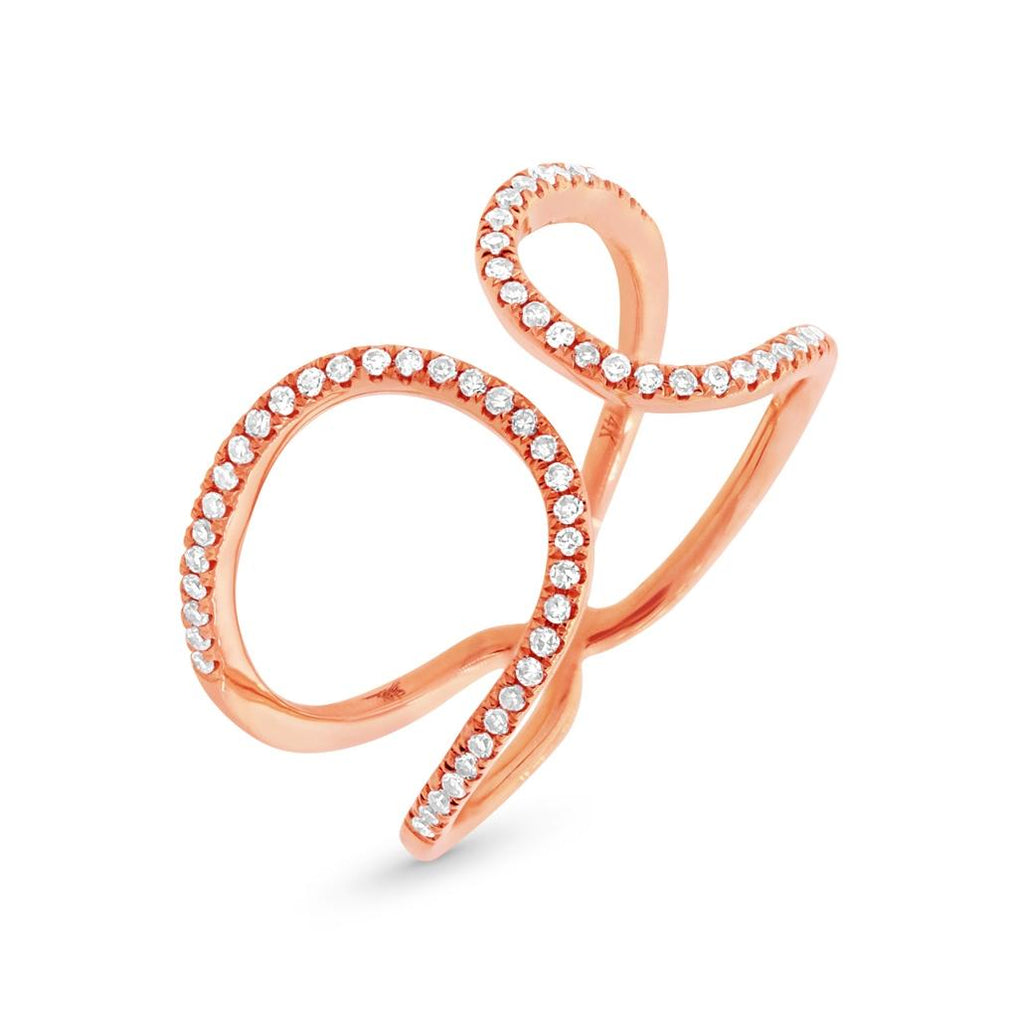 0.23 Ctw 14k Rose Gold Diamond Womens Ring