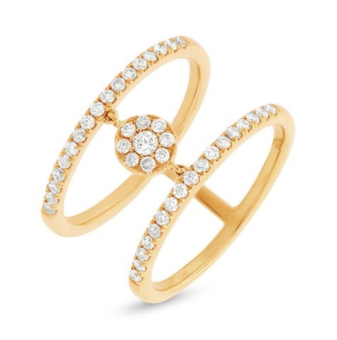 0.43 Ctw 14k Yellow Gold Diamond Womens Ring