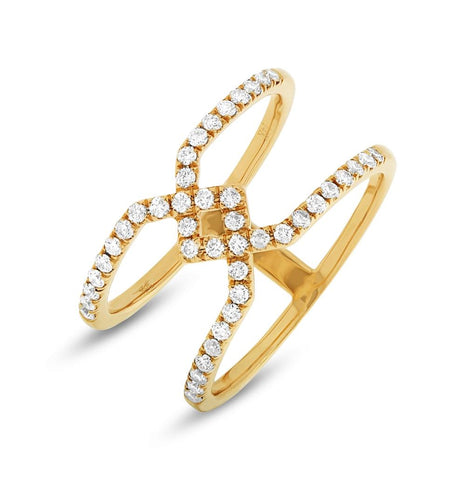 0.40 Ctw 14k Yellow Gold Diamond Womens Ring