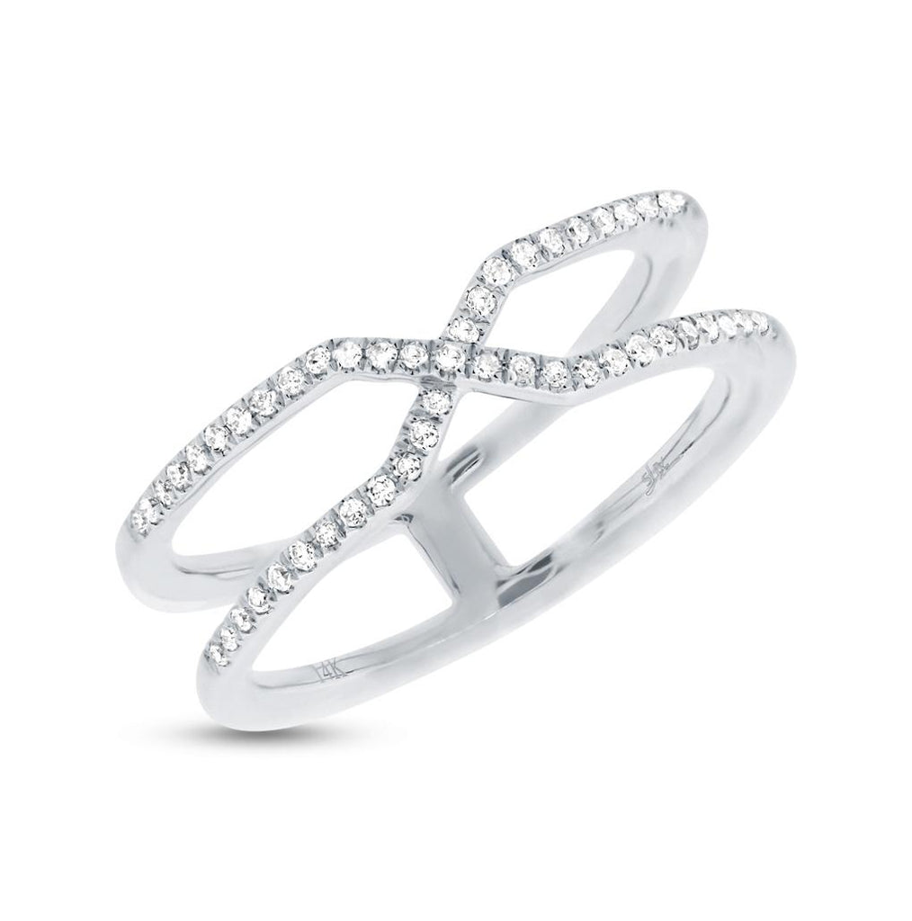 0.15 Ctw 14k White Gold Diamond Womens Ring