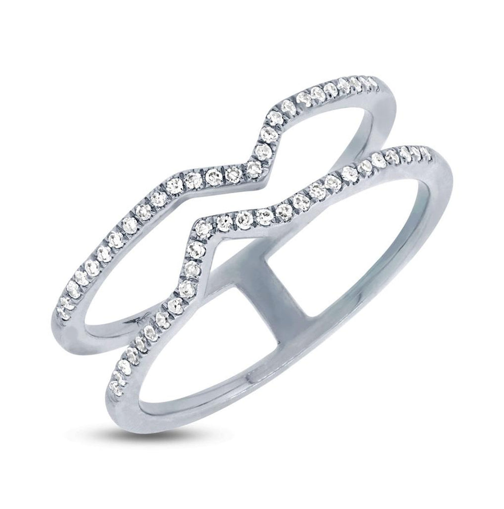 0.15 Ctw 14k White Gold Diamond Womens Ring