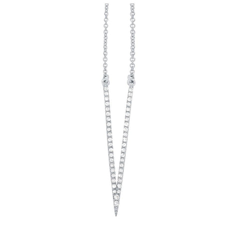 0.16 Ctw 14k White Gold Diamond Necklace