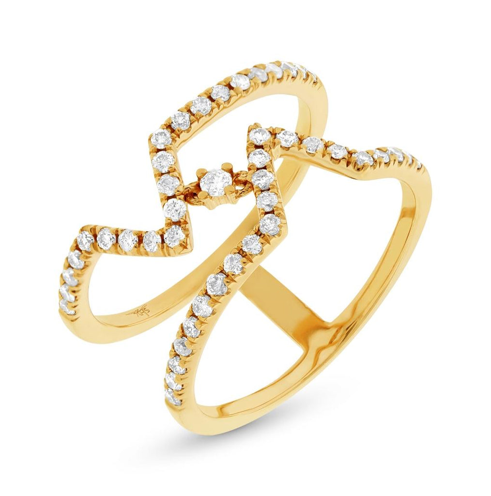 0.43 Ctw 14k Yellow Gold Diamond Womens Ring