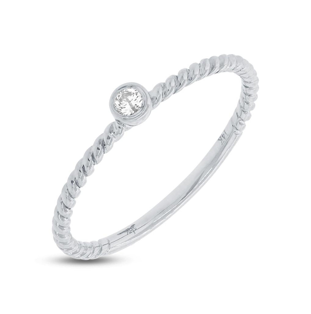 0.05 Ctw 14k White Gold Diamond Womens Ring