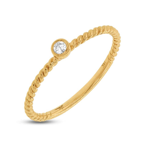 0.05 Ctw 14k Yellow Gold Diamond Womens Ring