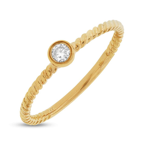 0.09 Ctw 14k Yellow Gold Diamond Womens Ring