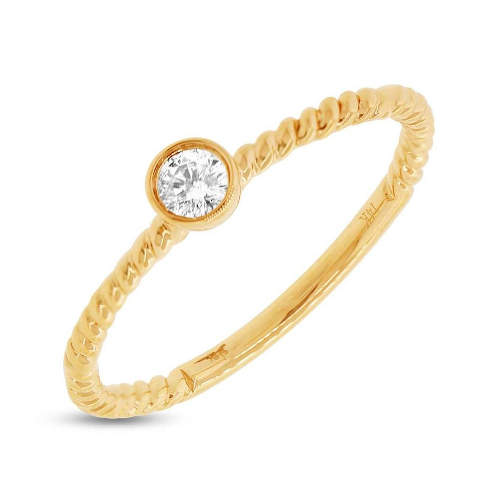 0.12 Ctw 14k Yellow Gold Diamond Womens Ring