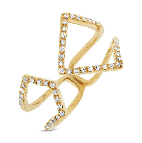 0.24 Ctw 14k Yellow Gold Diamond Womens Ring Size 8.25