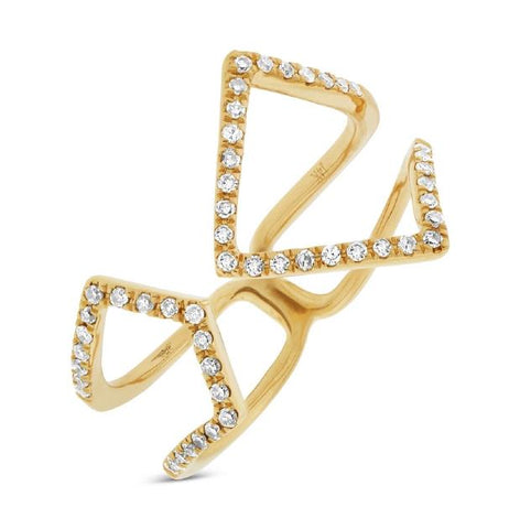 0.24 Ctw 14k Yellow Gold Diamond Womens Ring