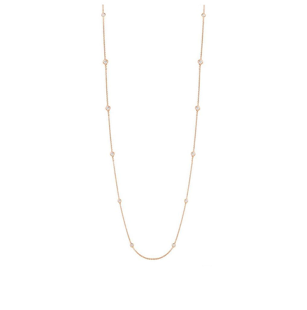 0.54 Ctw 14k Rose Gold 20" Diamonds By The Yard Chain