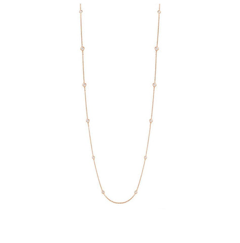 0.54 Ctw 14k Rose Gold 20" Diamonds By The Yard Chain