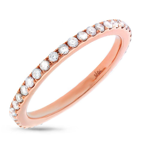 0.42 Ctw 18k Rose Gold Diamond Eternity Band Size 4