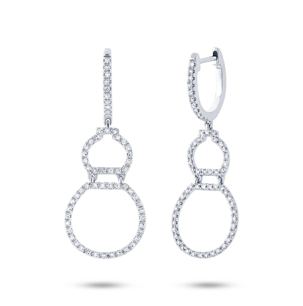 0.38 Ctw 14k White Gold Diamond Earring