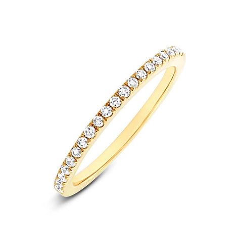 0.20 Ctw 14k Yellow Gold Diamond Womens Band Size 5