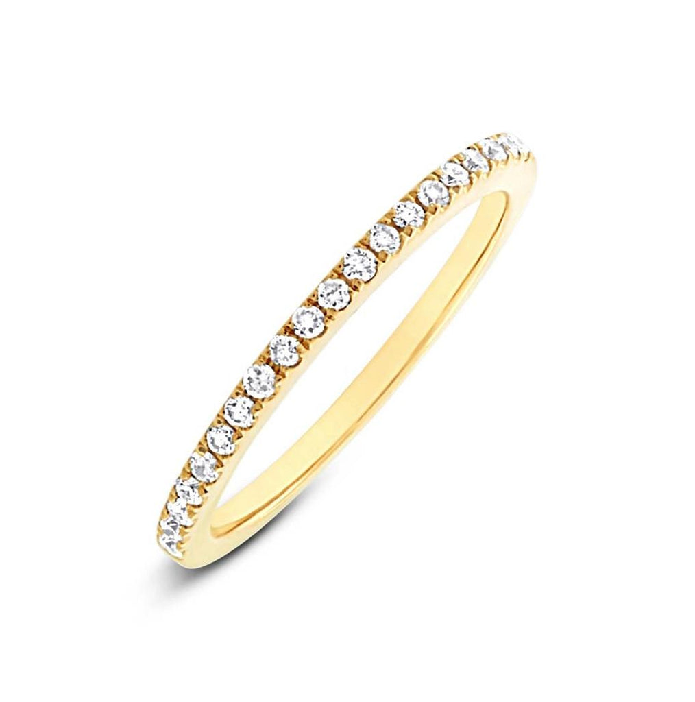 0.20 Ctw 14k Yellow Gold Diamond Womens Band Size 6