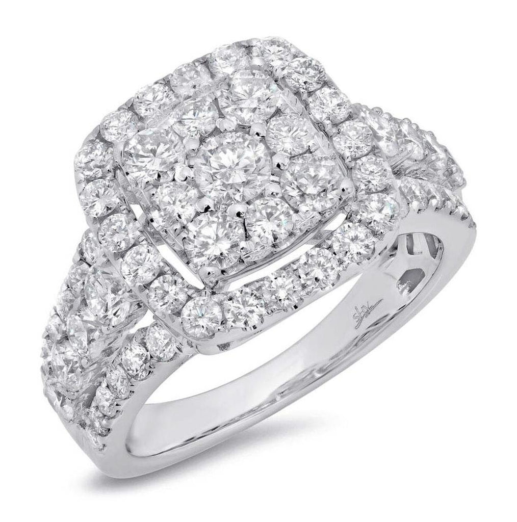 2.32 Ctw 14k White Gold Diamond Womens Ring