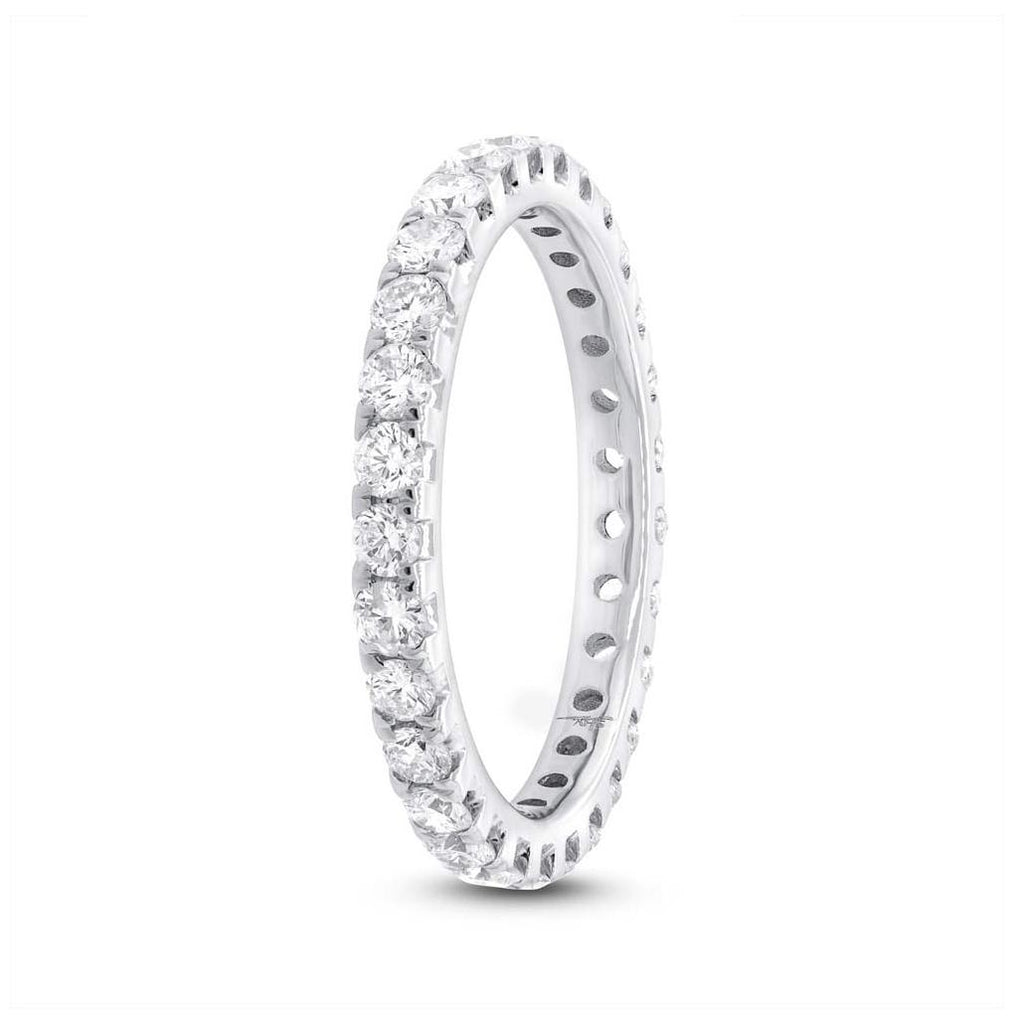 1.00 Ctw 14k White Gold Diamond Eternity Band Size 5.5