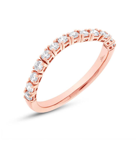 0.47 Ctw 14k Rose Gold Diamond Flexi Band Size 6.5