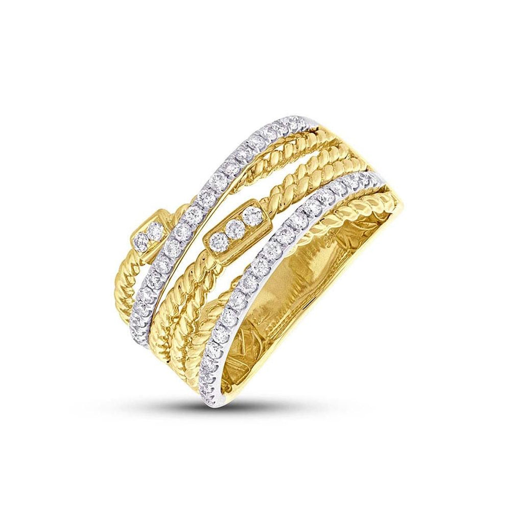 0.43 Ctw 14k Two-tone Gold Diamond Womens Ring