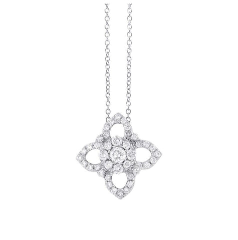 0.49 Ctw 14k White Gold Diamond Necklace