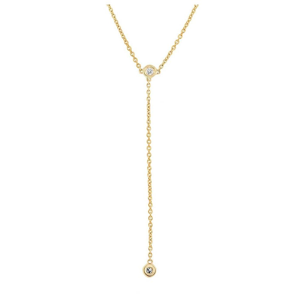 0.06 Ctw 14k Yellow Gold Diamond Necklace