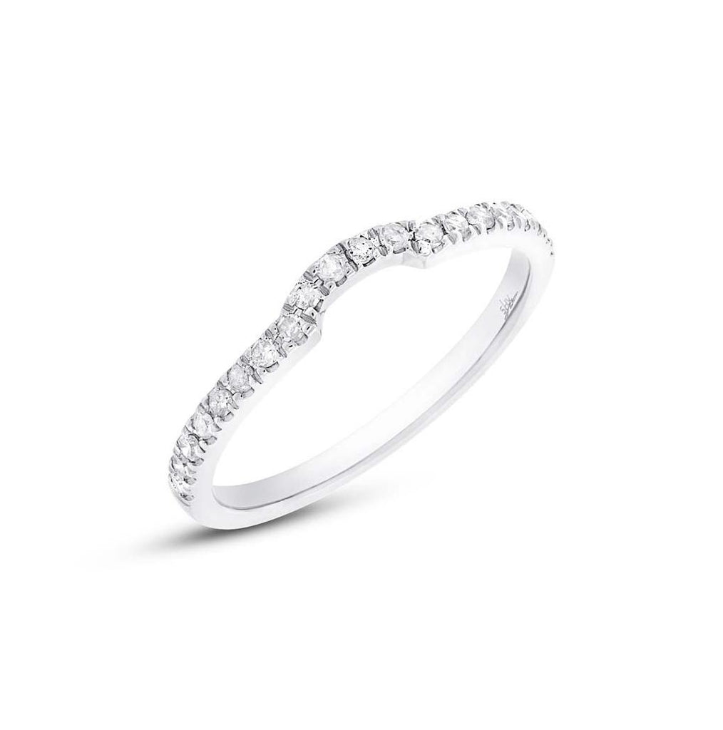 0.19 Ctw 14k White Gold Diamond Shadow Band