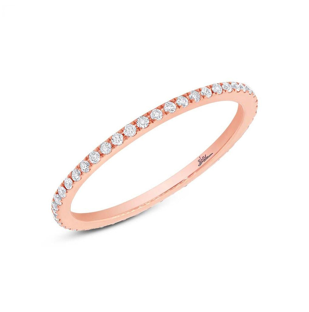 0.21 Ctw 14k Rose Gold Diamond Eternity Band Size 5.5