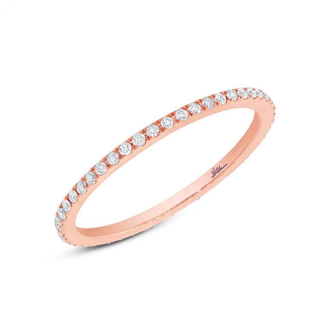 0.21 Ctw 14k Rose Gold Diamond Eternity Band Size 5.5