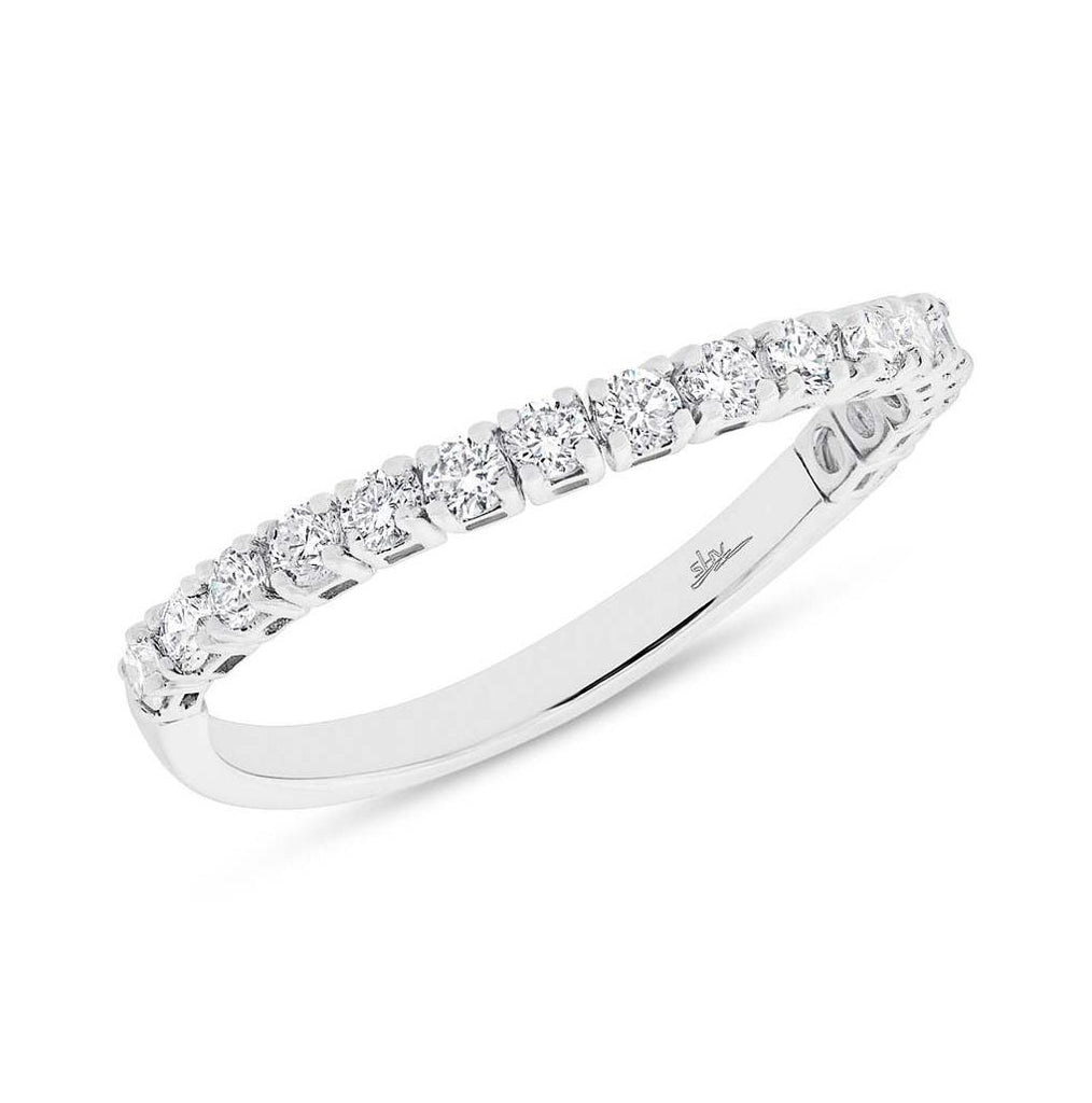 0.60 Ctw 14k White Gold Diamond Flexi Band Size 9