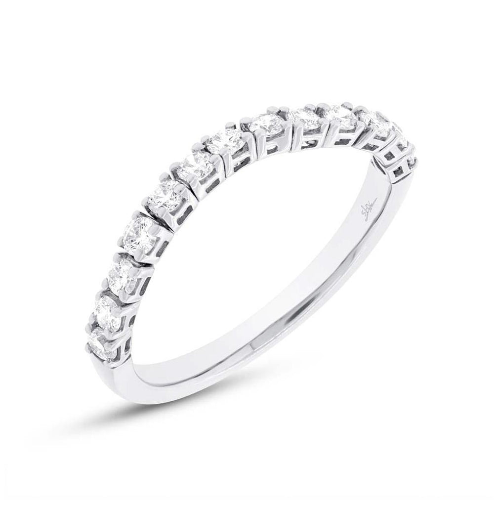 0.47 Ctw 14k White Gold Diamond Flexi Band Size 6.5