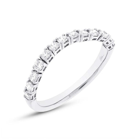 0.47 Ctw 14k White Gold Diamond Flexi Band Size 6.5