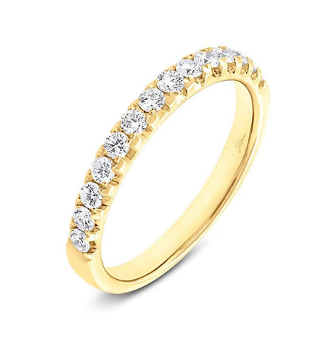 0.50 Ctw 14k Yellow Gold Diamond Womens Band Size 8.25