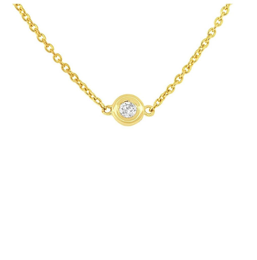 0.05 Ctw 14k Yellow Gold 16" Diamond Necklace