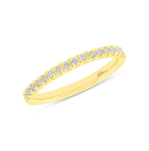 0.23 Ctw 14k Yellow Gold Diamond Womens Band Size 6