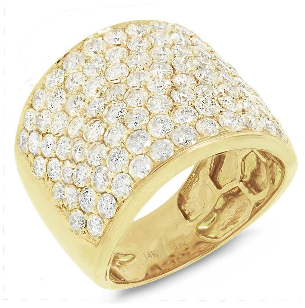 3.75 Ctw 14k Yellow Gold Diamond Pave Womens Ring