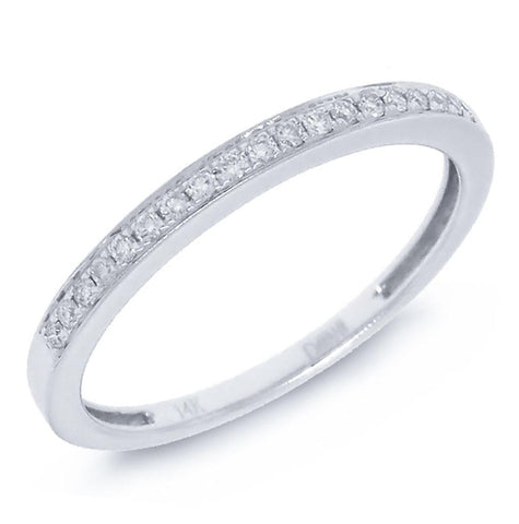 0.11 Ctw 14k White Gold Diamond Womens Band