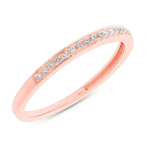 0.11 Ctw 14k Rose Gold Diamond Womens Band