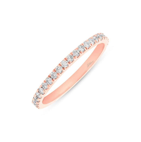 0.38 Ctw 14k Rose Gold Diamond Womens Band