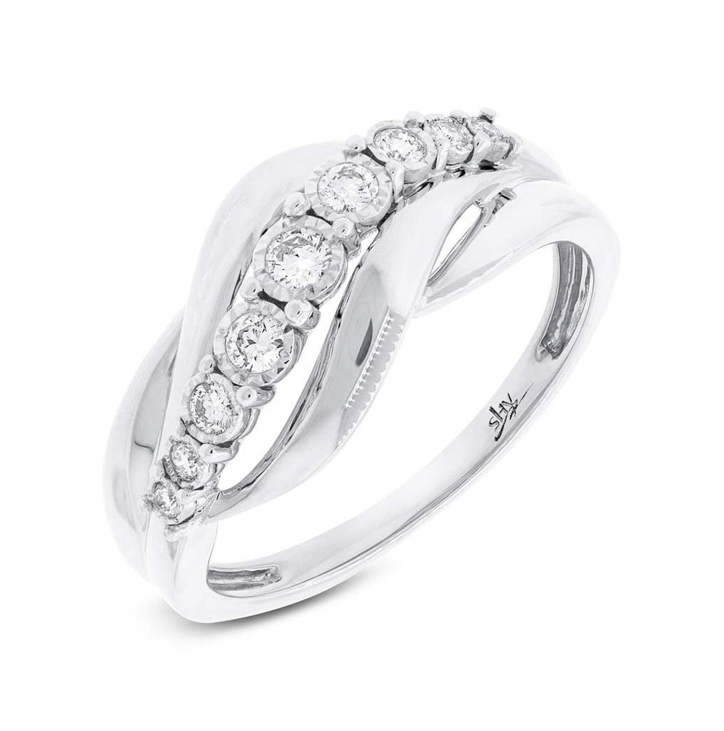 0.21 Ctw 14k White Gold Diamond Womens Ring