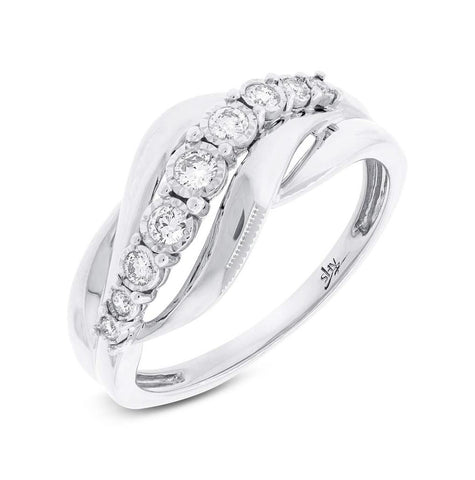 0.21 Ctw 14k White Gold Diamond Womens Ring
