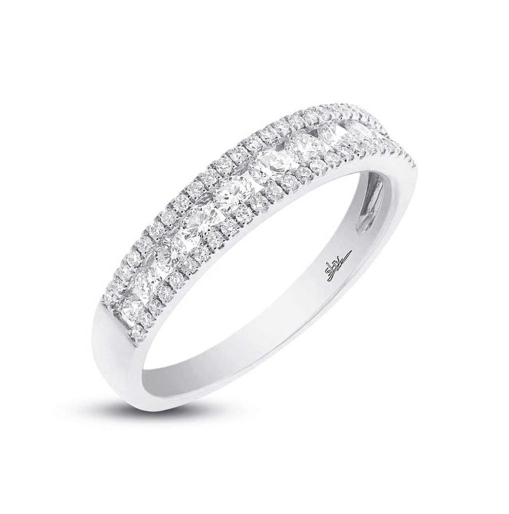 0.65 Ctw 14k White Gold Diamond Womens Band