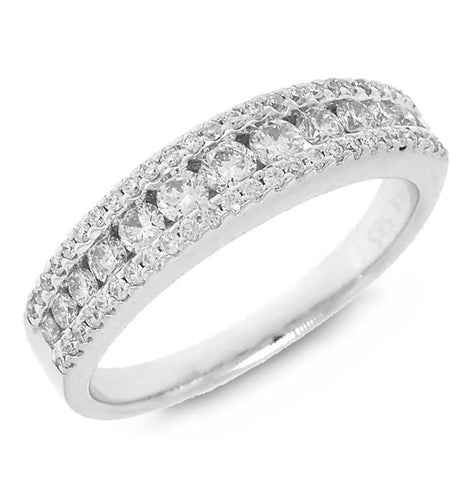 0.65 Ctw 14k White Gold Diamond Womens Band