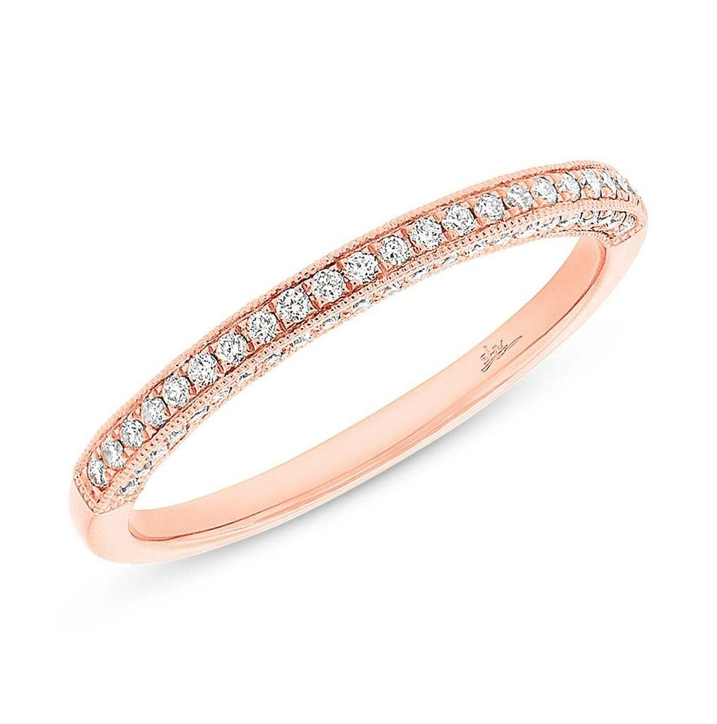 0.30 Ctw 14k Rose Gold Diamond Womens Band