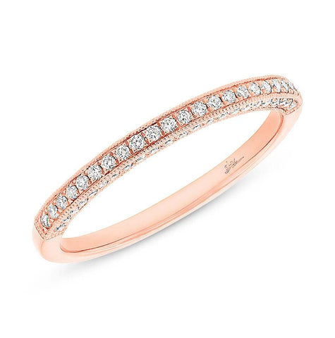 0.30 Ctw 14k Rose Gold Diamond Womens Band