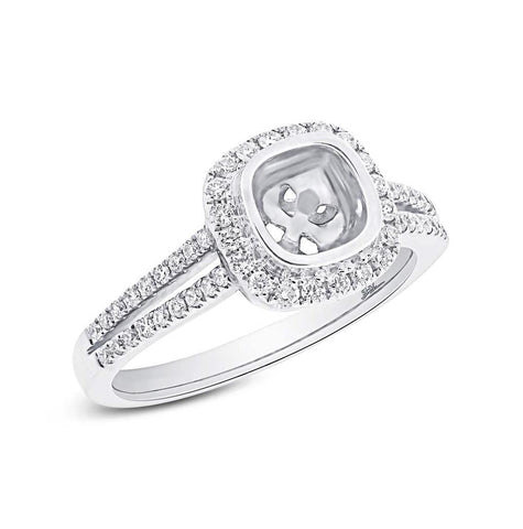 0.36 Ctw 14k White Gold Diamond Semi-mount Ring