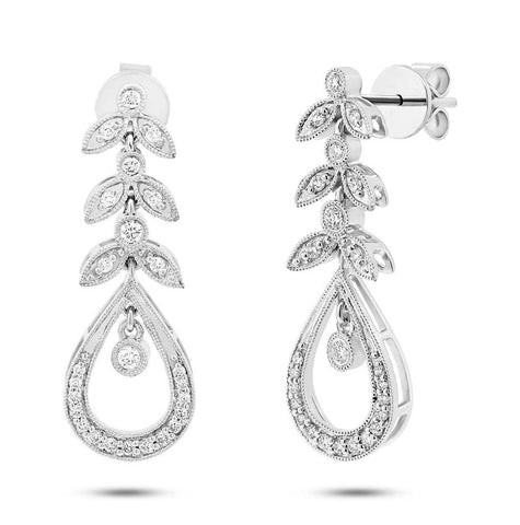 0.45 Ctw 14k White Gold Diamond Earring